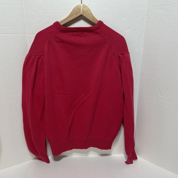 Vintage Lord Jeff V Neck Sweater, Red, XL, USA, 19th Hole Collection - Picture 3 of 8